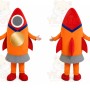 Orange Rocket Mascot Costume