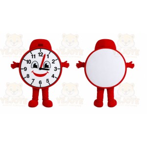 Red Clock Mascot Costume