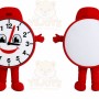 Red Clock Mascot Costume