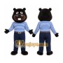 Black Beaver Overalls Mascot Costume