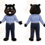 Black Beaver Overalls Mascot Costume