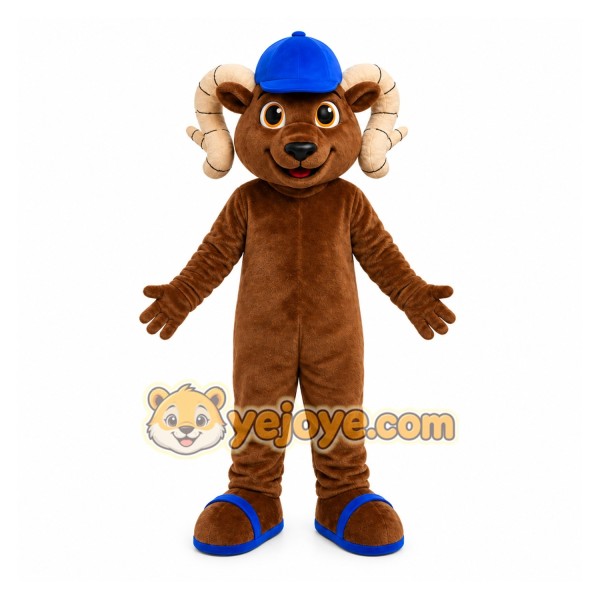 Brown Goat Mascot Costume Brown Goat Mascot Costume