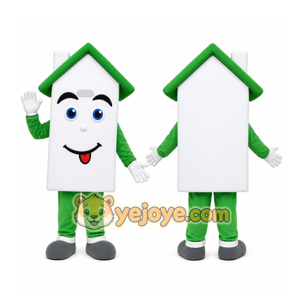Green House Mascot Costume Green House Mascot Costume