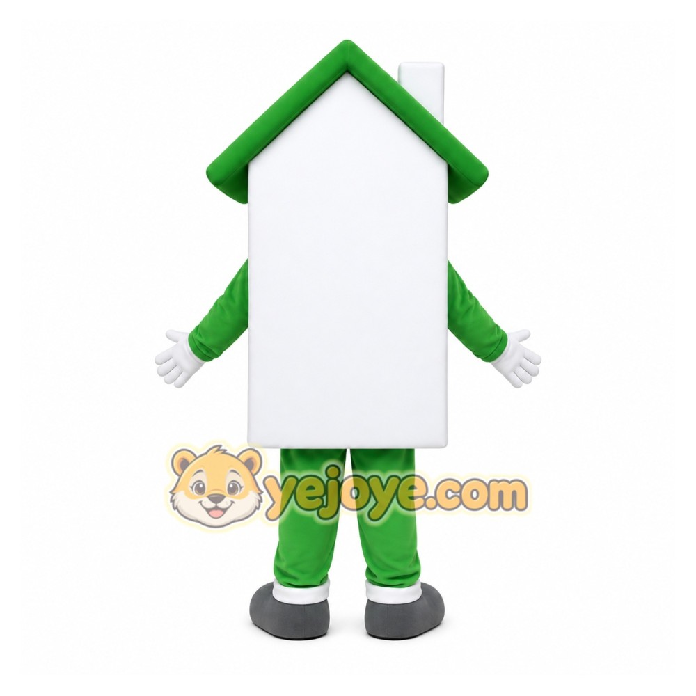 Green House Mascot Costume Green House Mascot Costume