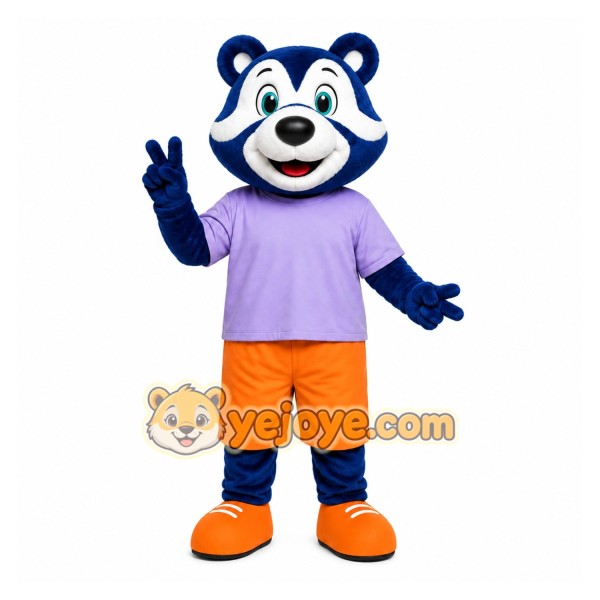 Blue Sports Raccoon Mascot Costume