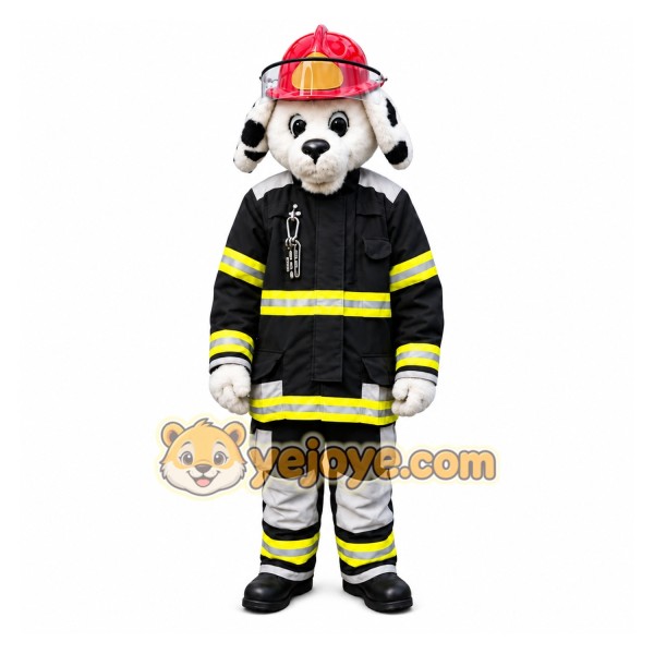 Firefighter Dog Mascot Costume Firefighter Dog Mascot Costume