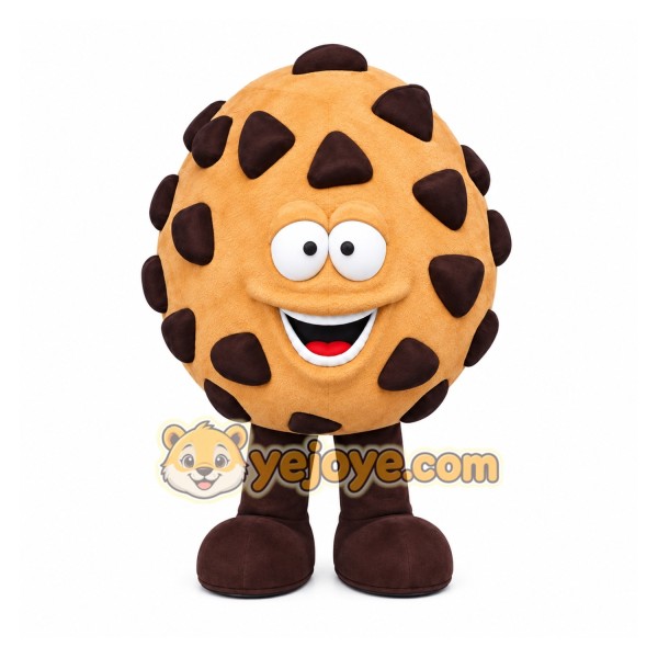 Chocolate Chip Cookie Mascot Costume Chocolate Chip Cookie Mascot Costume