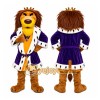 Lion Purple Coat Mascot Costume Lion Purple Coat Mascot Costume