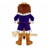 Lion Purple Coat Mascot Costume Lion Purple Coat Mascot Costume