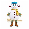 Blue Snowman Mascot Costume Blue Snowman Mascot Costume