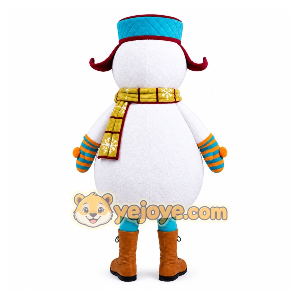 Blue Snowman Mascot Costume Blue Snowman Mascot Costume