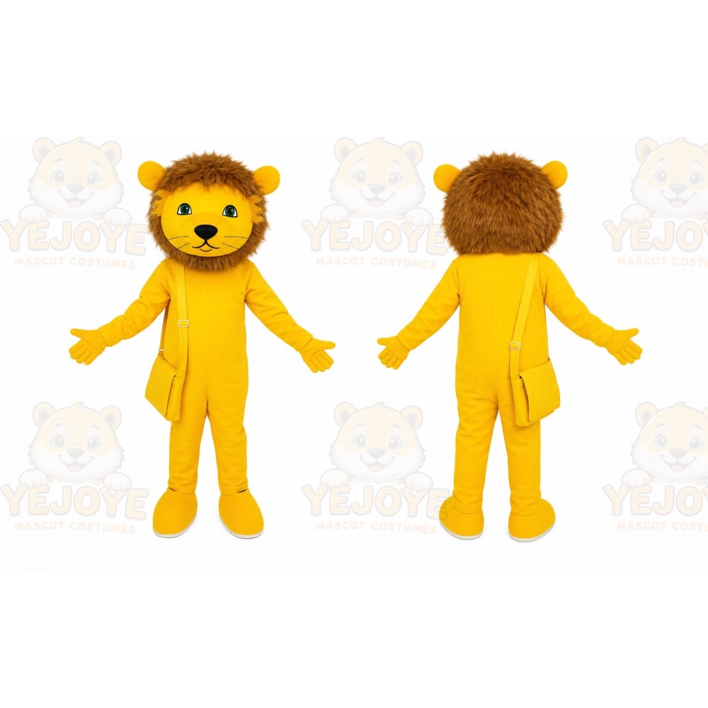 Yellow Lion Mascot Costume