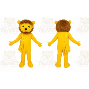 Yellow Lion Mascot Costume