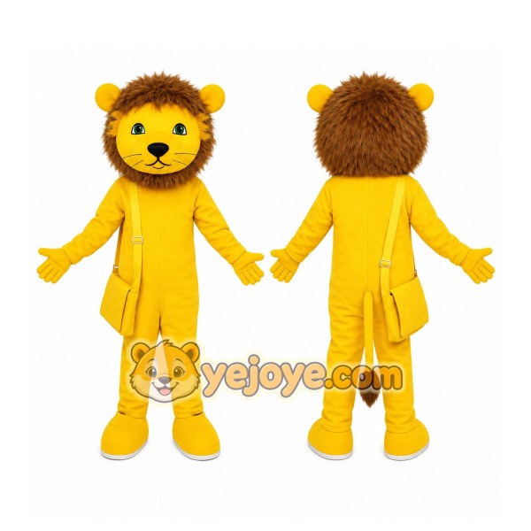 Yellow Lion Mascot Costume
