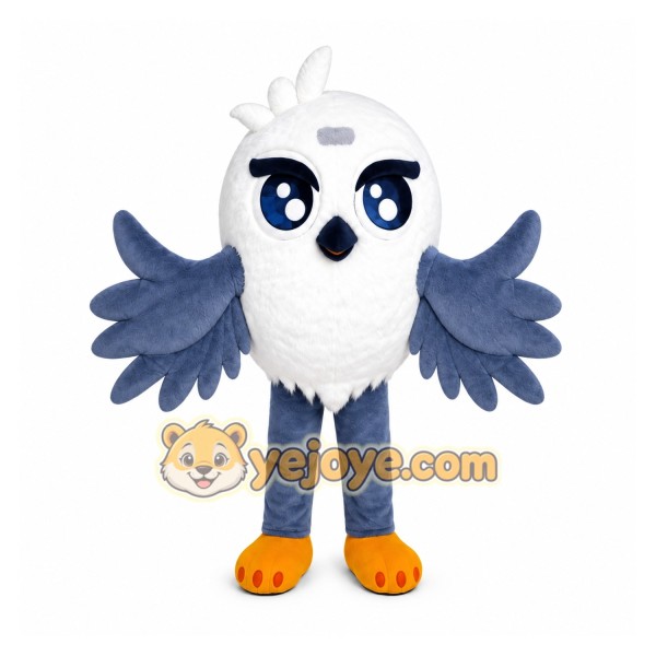 White Owl Mascot Costume White Owl Mascot Costume