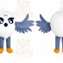 White Owl Mascot Costume