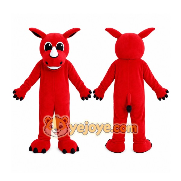 Red Rhino Mascot Costume