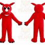 Red Rhino Mascot Costume