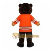 Black Bear Orange Jersey Mascot Costume