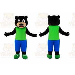 Black Bear Green Shirt Mascot Costume
