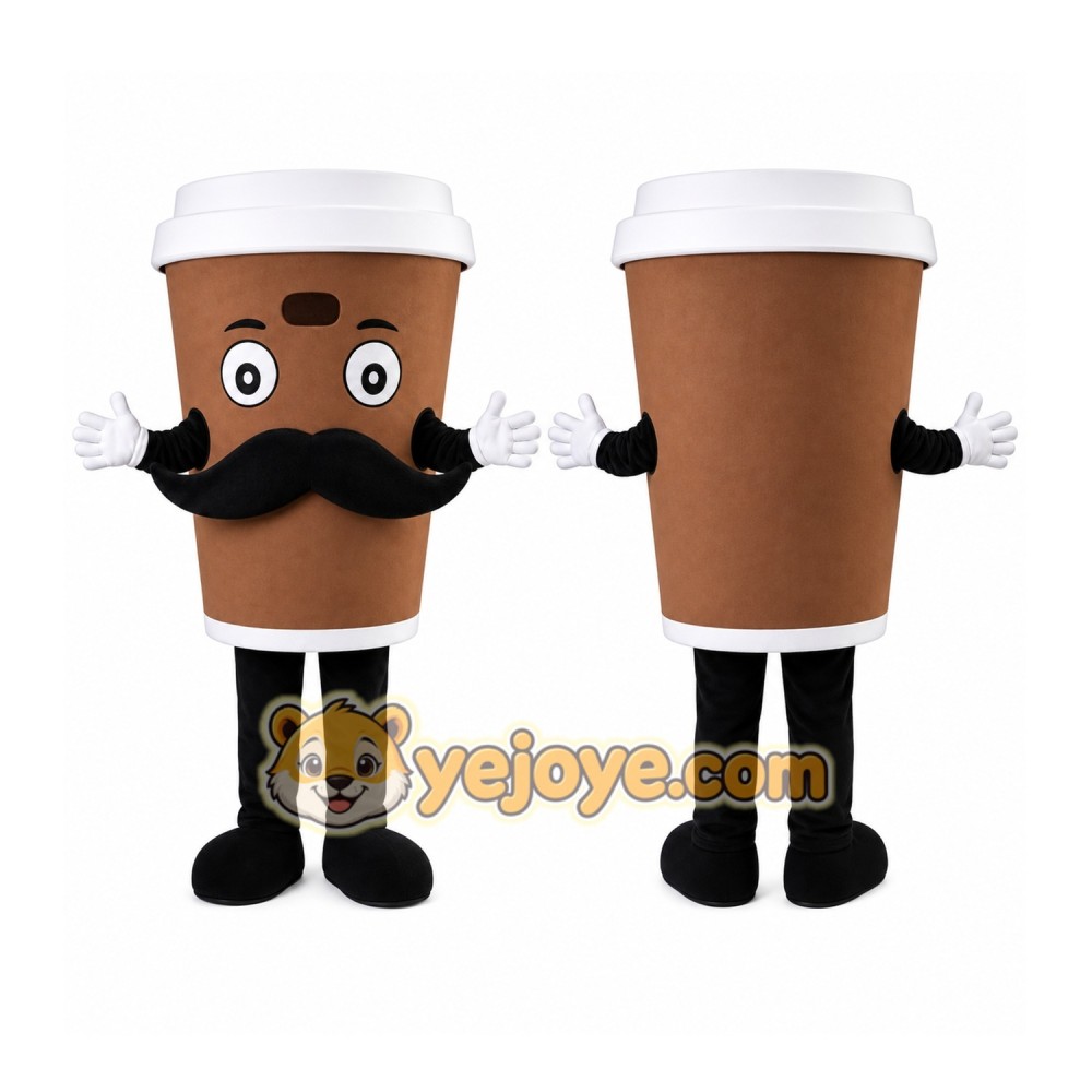 Coffee Cup Mascot Costume Coffee Cup Mascot Costume
