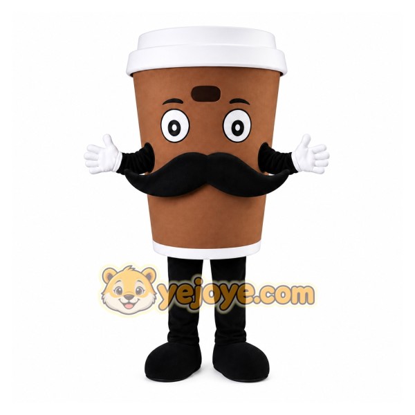 Coffee Cup Mascot Costume Coffee Cup Mascot Costume