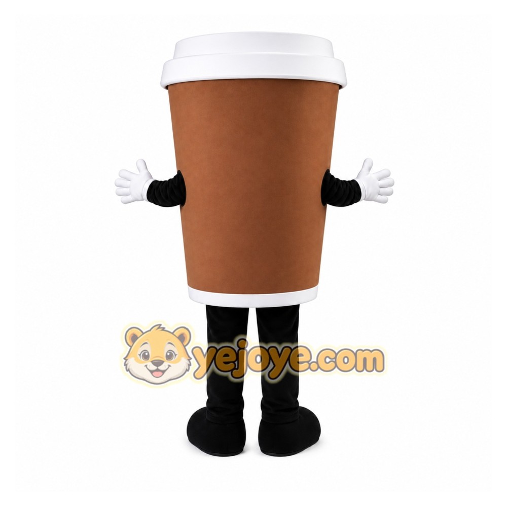 Coffee Cup Mascot Costume Coffee Cup Mascot Costume