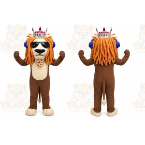 Tan Lion Headband Mascot Costume