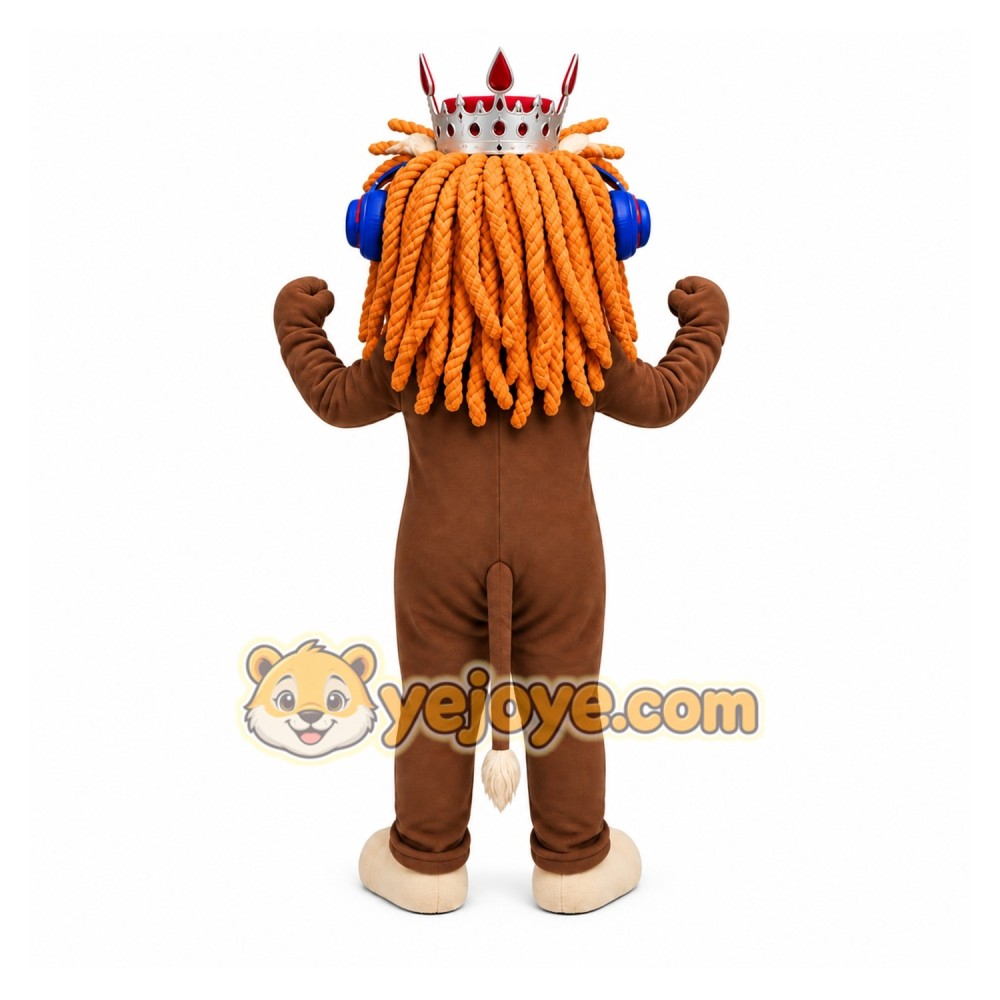 Tan Lion Headband Mascot Costume