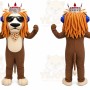 Tan Lion Headband Mascot Costume