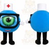 Blue Eyeball Mascot Costume