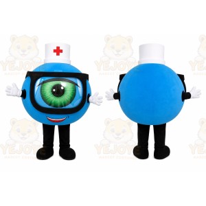 Blue Eyeball Mascot Costume