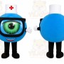 Blue Eyeball Mascot Costume