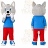 Gray Wolf Red Pants Mascot Costume