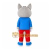 Gray Wolf Red Pants Mascot Costume Gray Wolf Red Pants Mascot Costume