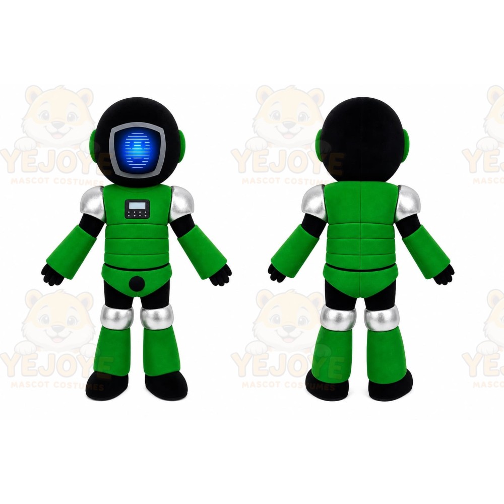 Green Robot Mascot Costume