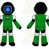 Green Robot Mascot Costume