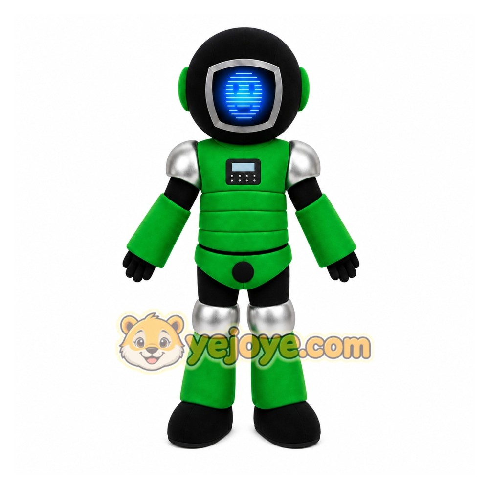 Green Robot Mascot Costume Green Robot Mascot Costume