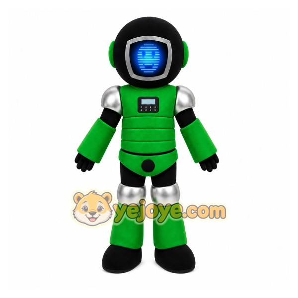 Green Robot Mascot Costume
