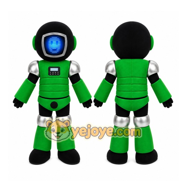 Green Robot Mascot Costume