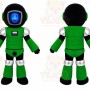 Green Robot Mascot Costume