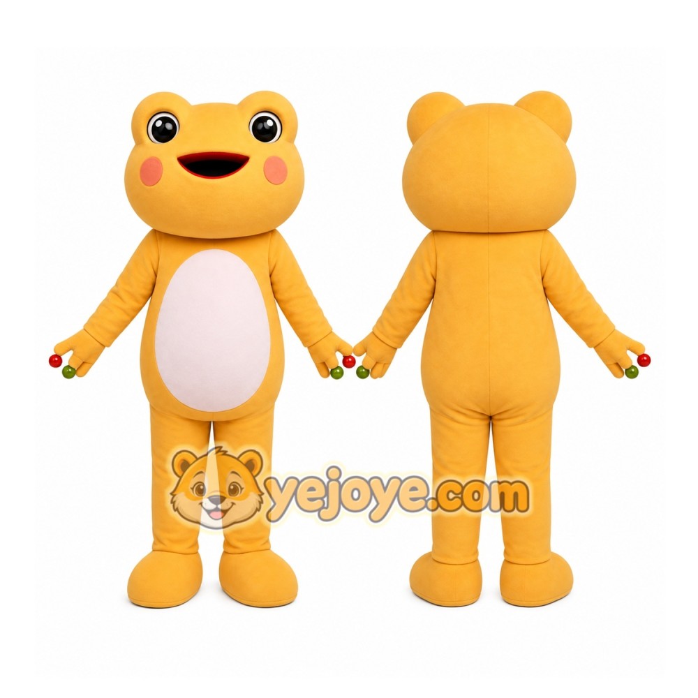 Orange Frog Mascot Costume Orange Frog Mascot Costume