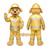 Yellow Dog Plaid Mascot Costume