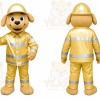 Yellow Dog Plaid Mascot Costume