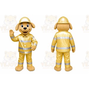 Yellow Dog Plaid Mascot Costume