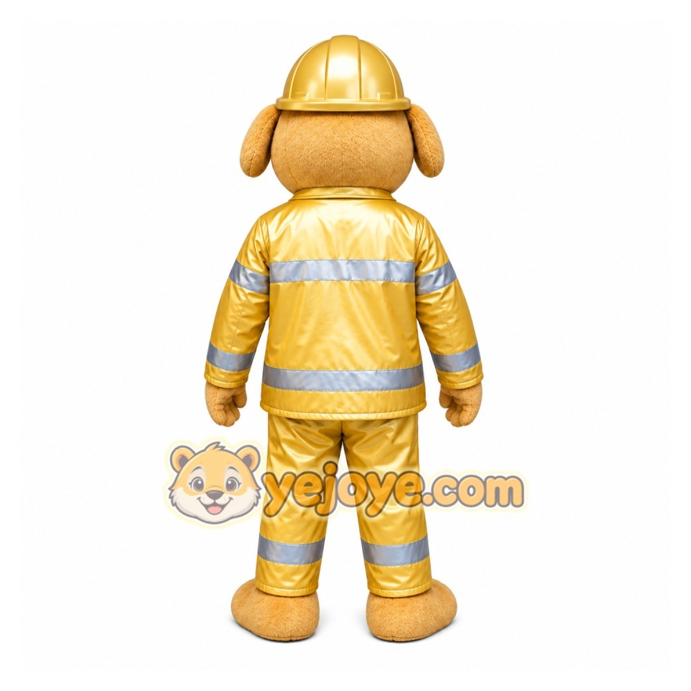 Yellow Dog Plaid Mascot Costume