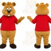 Red Shirt Beaver Mascot Costume