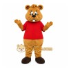 Red Shirt Beaver Mascot Costume Red Shirt Beaver Mascot Costume