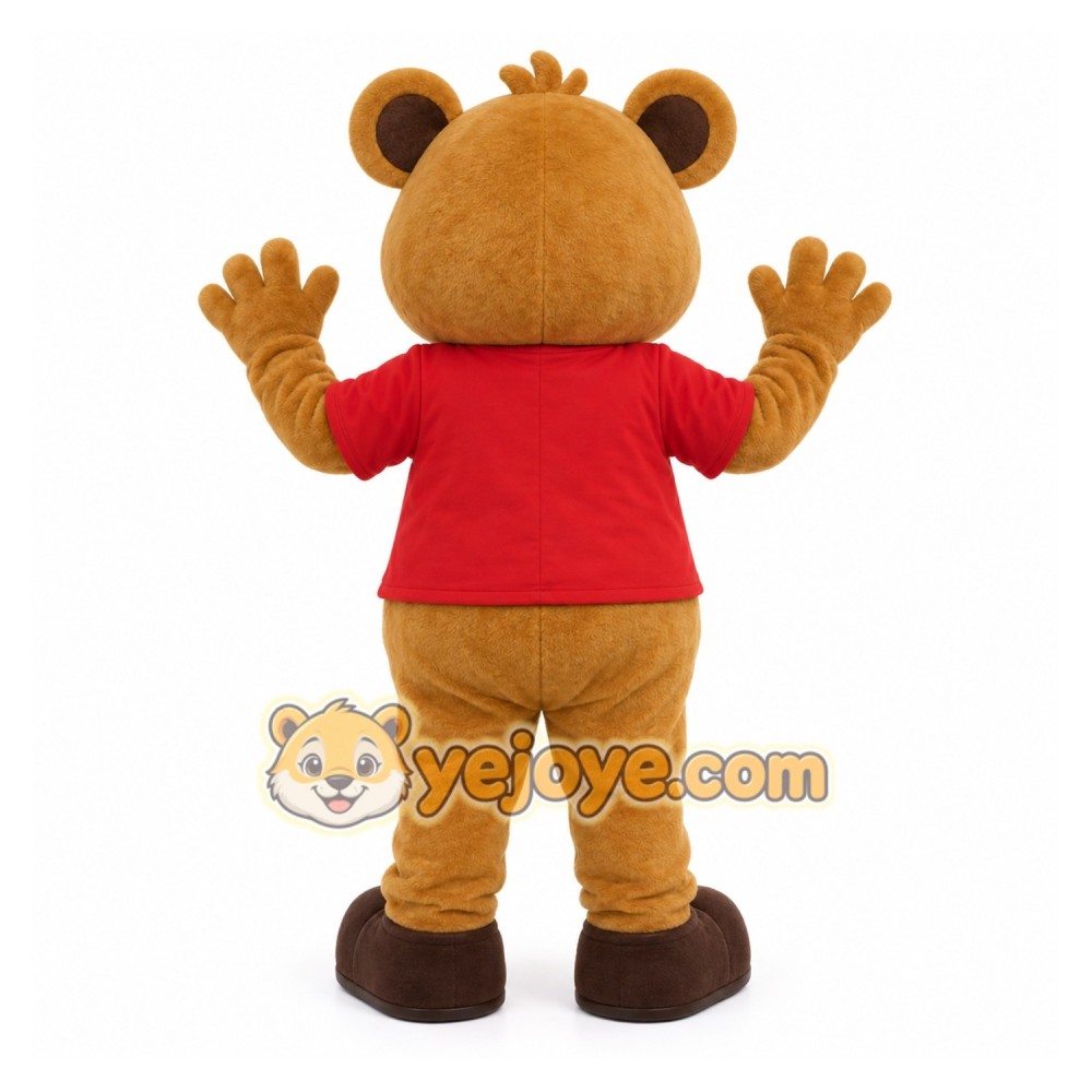 Red Shirt Beaver Mascot Costume Red Shirt Beaver Mascot Costume