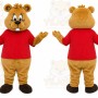 Red Shirt Beaver Mascot Costume
